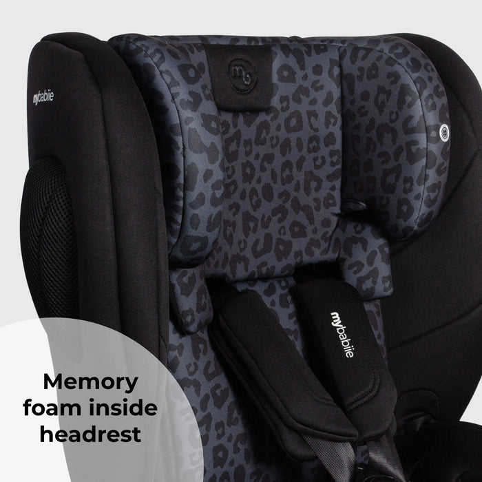 MBCS80 Foldable Toddler to Booster R129 Car Seat with ISOFIX - Black Leopard