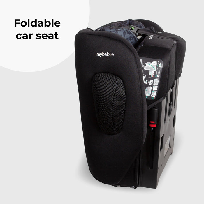 MBCS80 Foldable Toddler to Booster R129 Car Seat with ISOFIX - Black Leopard