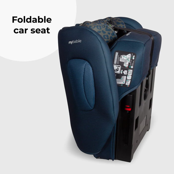 MBCS80 Foldable Toddler to Booster R129 Car Seat with ISOFIX - Navy Leopard