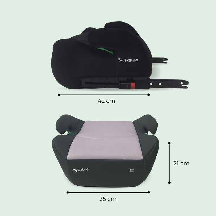 MBCSB20 Booster R129 Car Seat with ISOFIX - Pink & Grey