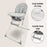 MBHC1 Compact Highchair - Grey Dalmatian