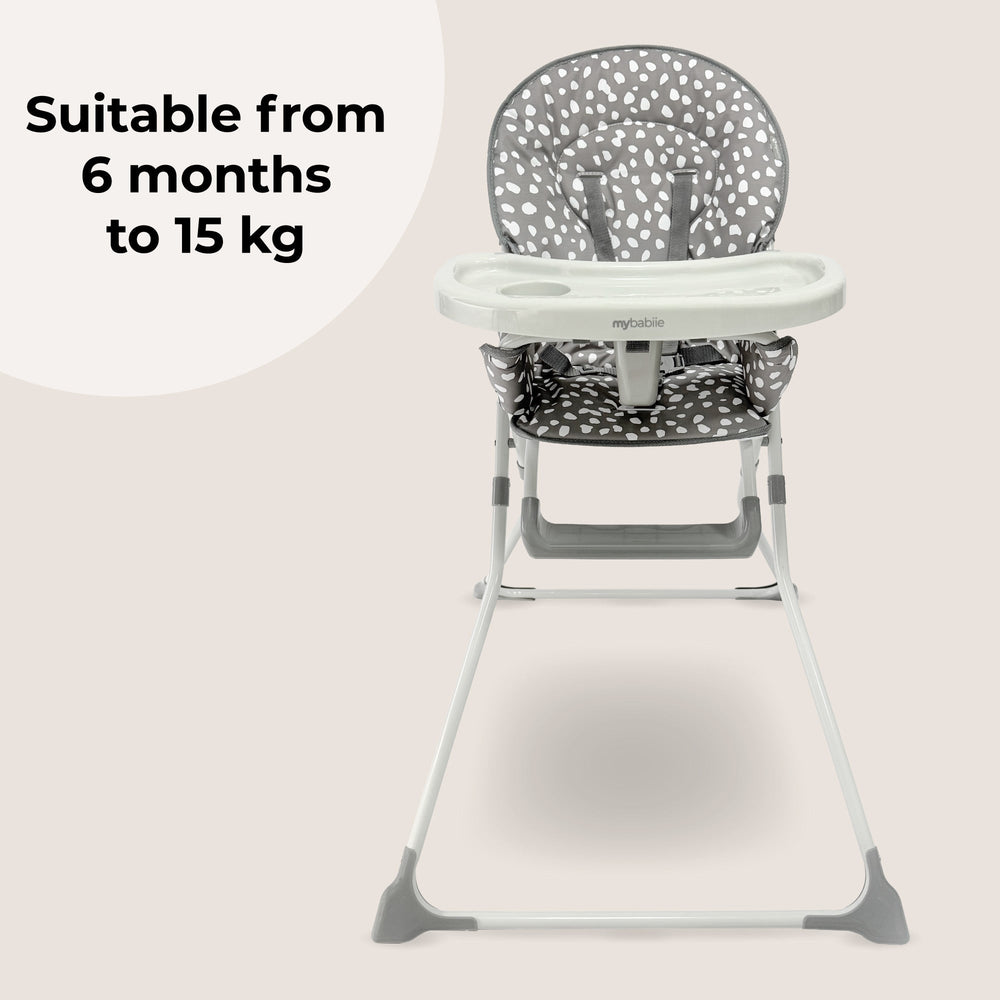 MBHC1 Compact Highchair - Grey Dalmatian - Grade B