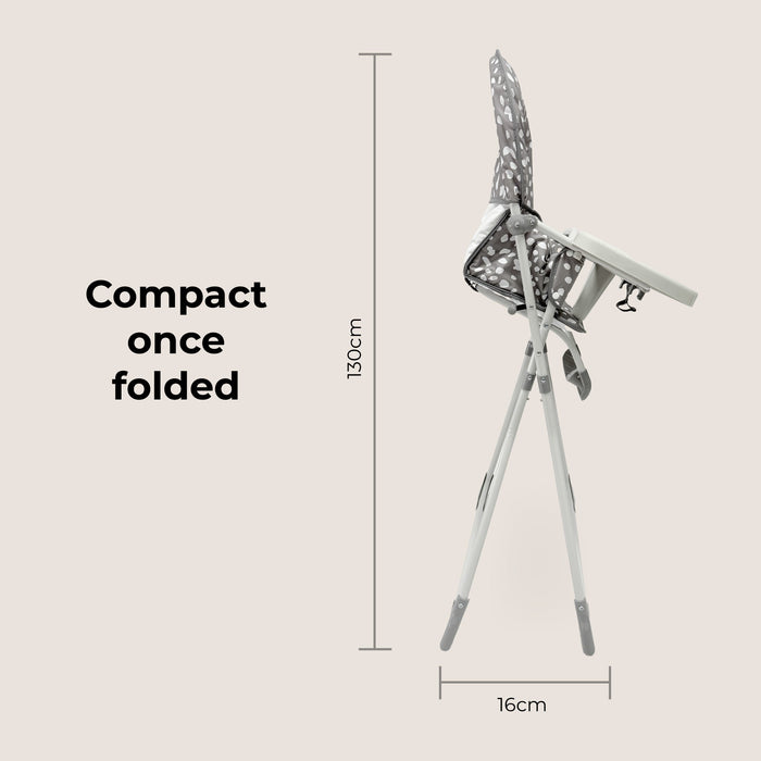 MBHC1 Compact Highchair - Grey Dalmatian - Grade C