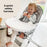 MBHC1 Compact Highchair - Grey Stars - Grade B