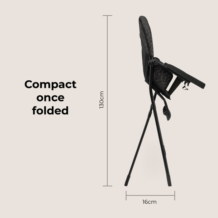 MBHC1 Compact Highchair - Black Leopard
