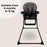 MBHC1 Compact Highchair - Black Leopard - Grade A