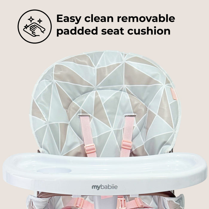MBHC1 Compact Highchair - Rose Geo - Grade A