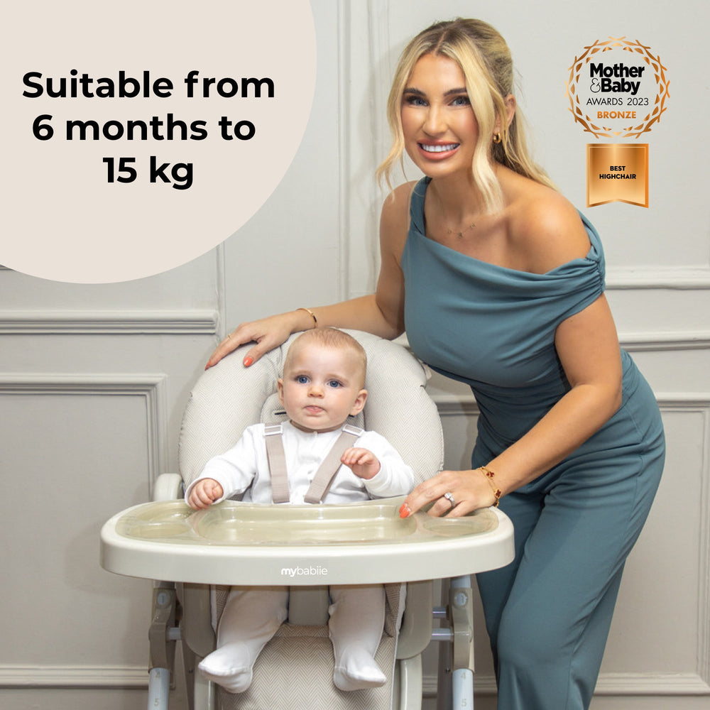 MBHC8 Premium Highchair - Oatmeal Herringbone - Grade A