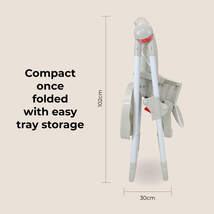 MBHC8 Premium Highchair - Oatmeal Herringbone - Grade A