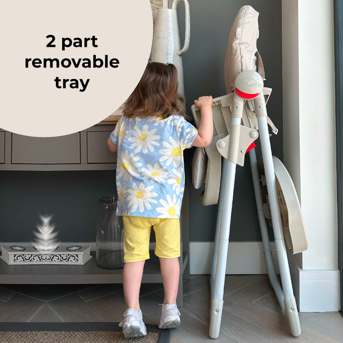 MBHC8 Premium Highchair - Oatmeal Herringbone - Grade A