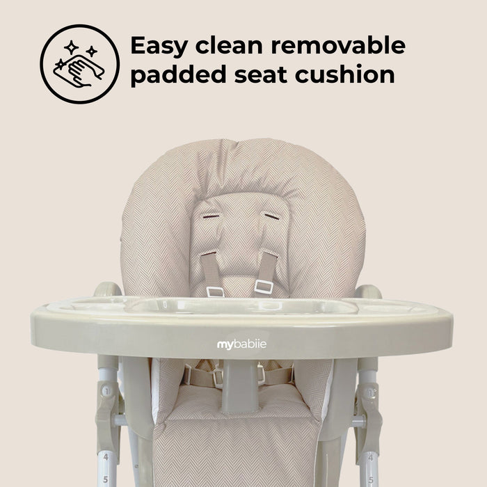 MBHC8 Premium Highchair - Oatmeal Herringbone - Grade A