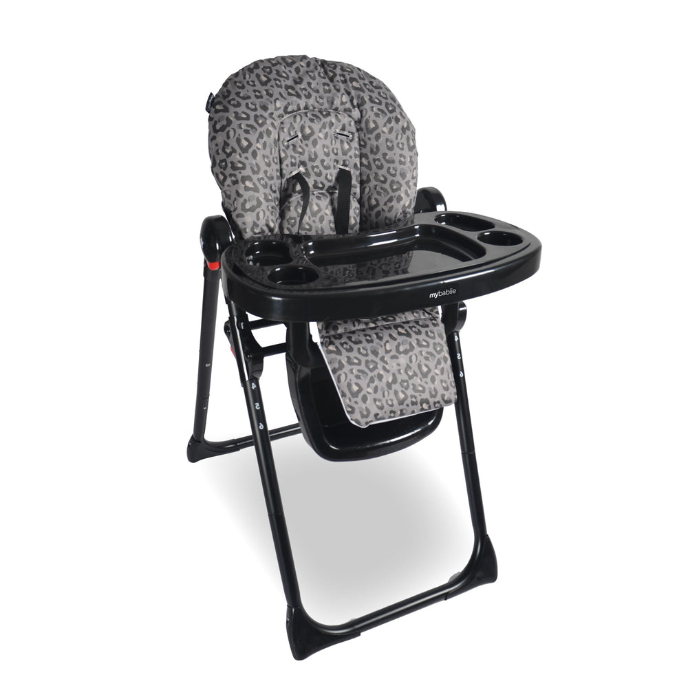MBHC8 Premium Highchair - Black Leopard - Grade C