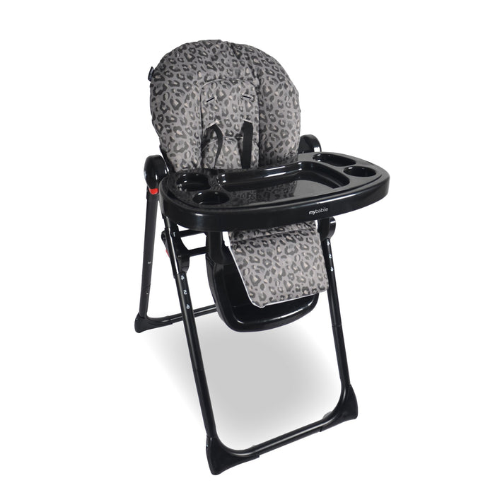 MBHC8 Premium Highchair - Black Leopard - Grade C