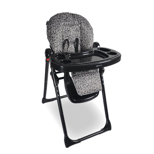 MBHC8 Premium Highchair - Black Leopard - Grade A