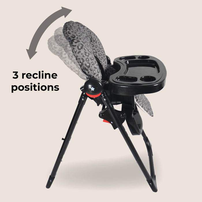 MBHC8 Premium Highchair - Black Leopard - Grade A
