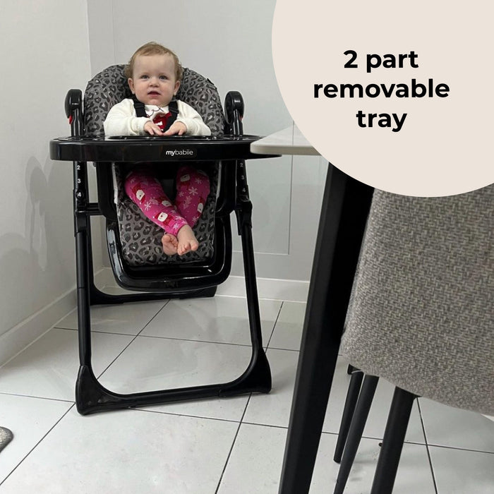 MBHC8 Premium Highchair - Black Leopard - Grade C