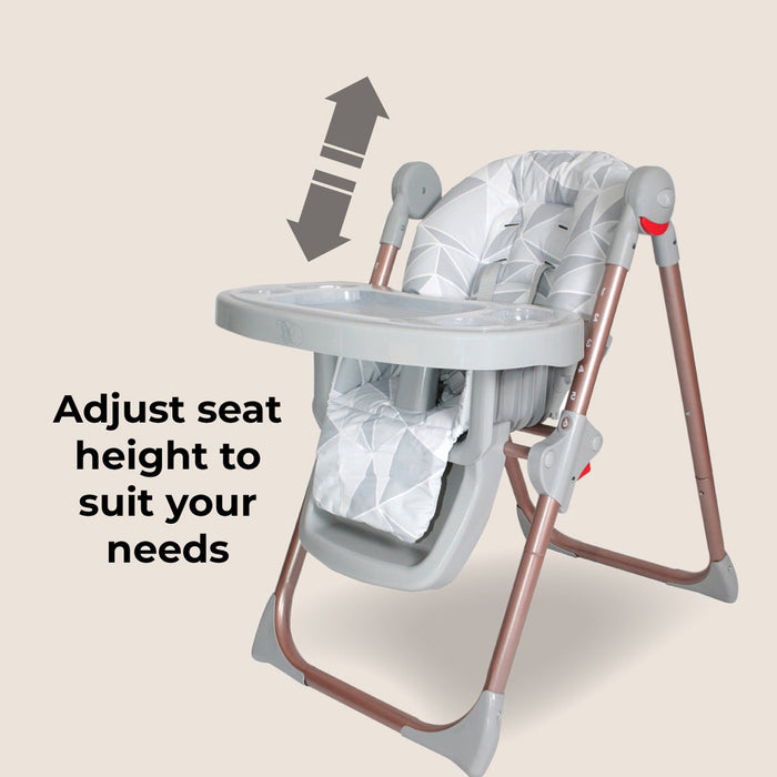 MBHC8 Premium Highchair - Rose Gold Grey - Grade A