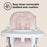 MBHC8 Premium Highchair - Rose Gold Blush Tropical - Grade C