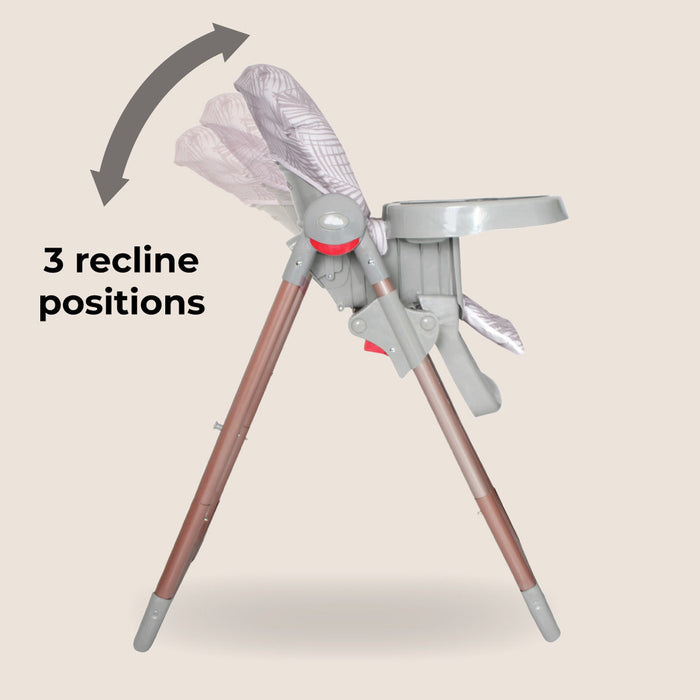 MBHC8 Premium Highchair - Rose Gold Grey Tropical - Grade B