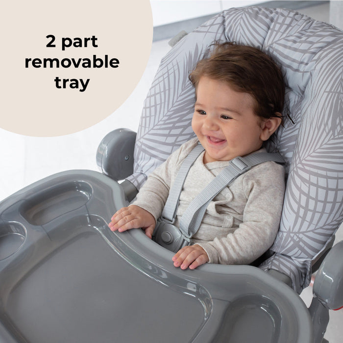 MBHC8 Premium Highchair - Rose Gold Grey Tropical - Grade B