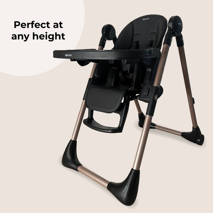 MBHC9 Luxe Highchair from Birth - Rose Gold Black
