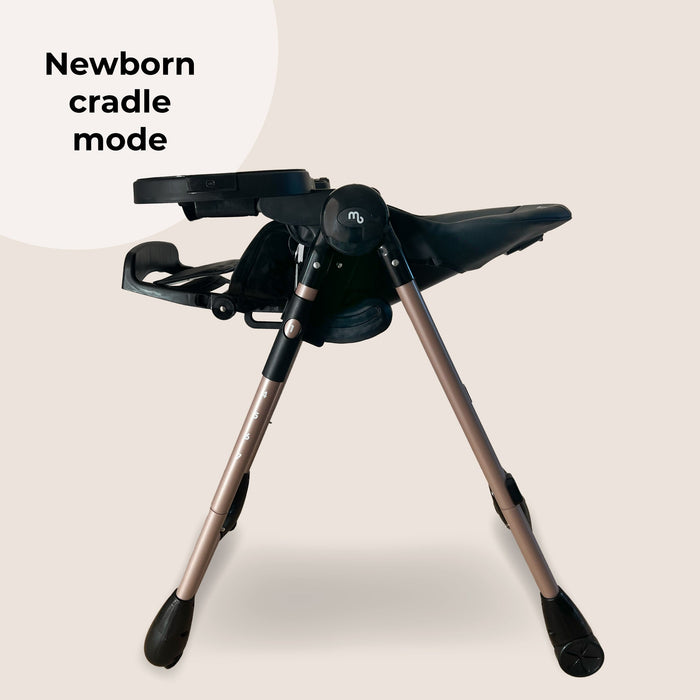 MBHC9 Luxe Highchair from Birth - Rose Gold Black