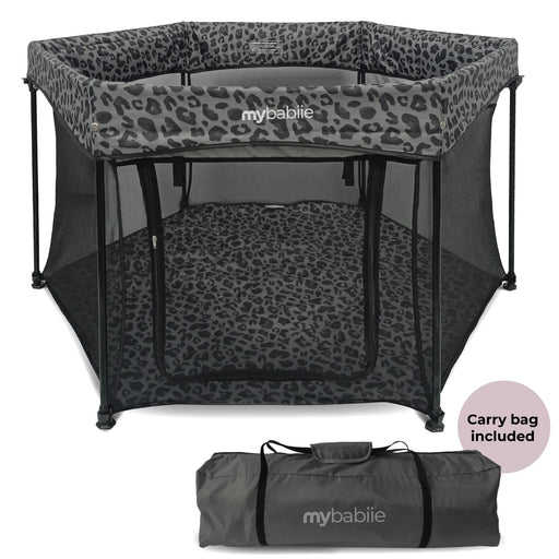 Baby Playpen - Grey Leopard