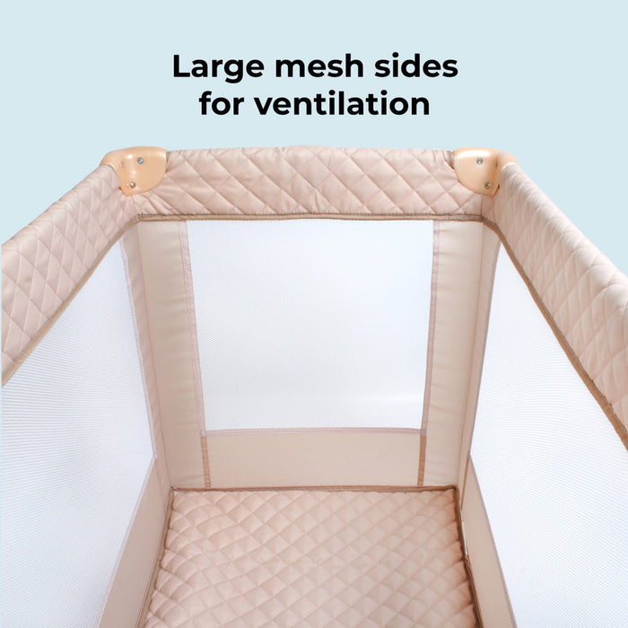 My Babiie Blush Quilted Travel Cot - Grade B