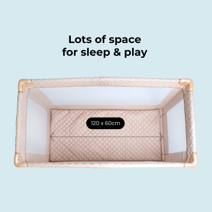 My Babiie Blush Quilted Travel Cot - Grade B