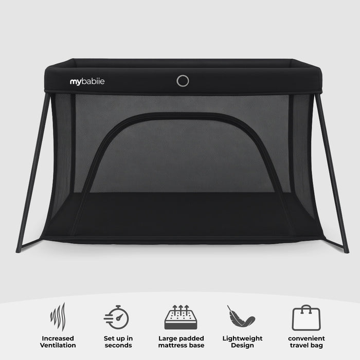 MBTC2 Air-Light 2-in-1 Travel Cot - Black