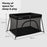 My Babiie Air-Light Luxe Travel Cot - Black - Grade B