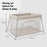 My Babiie Air-Light Luxe Travel Cot - Ivory - Grade A