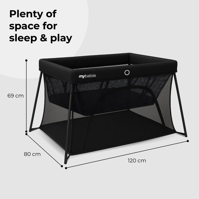 MBTC3 Air-Light 3-in-1 Travel Cot with Bassinet - Black