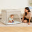 My Babiie Air-Light 3-in-1 Luxe Travel Cot - Ivory - Grade C