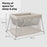 MBTC3 Air-Light 3-in-1 Travel Cot with Bassinet - Ivory