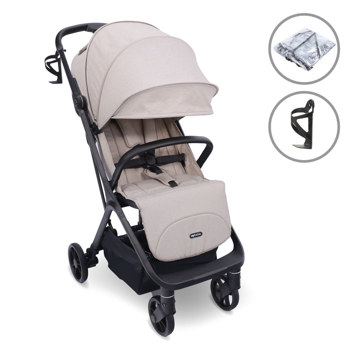 MBX7 Plus Auto-Fold Stroller - Camel - Grade A