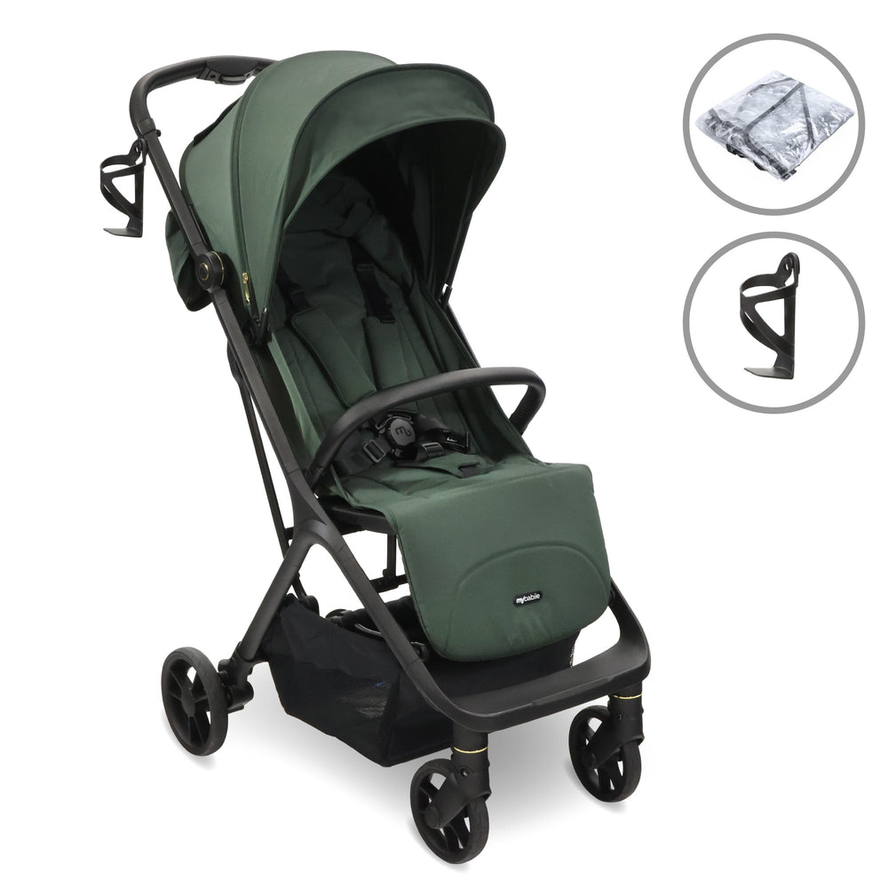 MBX7 Plus Auto-Fold Stroller - Forest Green - Grade C
