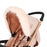 Luxurious blush faux fur pram hood trim - Grade A
