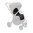 MB450i Pushchair Seat Unit Fabrics - Chocolate